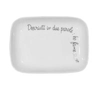 LA PORCELLANA BIANCA - Gli Onesti Plato Rectangular 15 x 10 cm, Porcelana