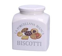 LA PORCELLANA BIANCA - Tarro de porcelana decorado en cajas de regalo - Conserva, Tarros y Recipientes - Tarros de Cocina - Porcelana - 3500 cc; 15,5x15,5xh20 cm