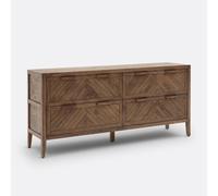 LA REDOUTE INTERIEURS Cómoda Con 4 Cajones De Pino Macizo NOTTINGHAM. Talla talla única. Color madera oscura