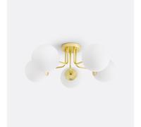 LA REDOUTE INTERIEURS Lámpara De Techo De Latón Y Cristal Opalino, Moricio. Talla talla única. Color Blanco