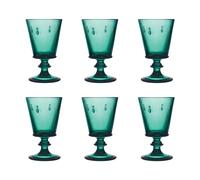 La Rochère 6 Copas de vino Abeille 24 cl Verde esmeralda