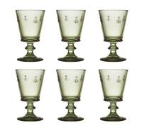 La Rochère 6 Copas de vino Abeille vinglas 24 cl Verde oliva