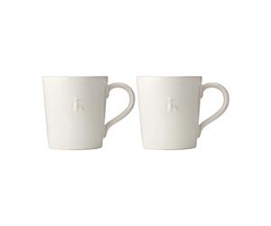 La Rochère Taza de cerámica Abeille. 2-pack Blanco