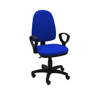La Silla de Claudia - Silla Oficina Torino con Brazos Fijos | Silla ergonomica Giratoria y de Altura Ajustable con Soporte Lumbar | La Mejor Silla ergonomica Escritorio con Ruedas Parquet | Azul