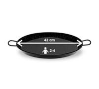 La valenciana 10 cm paella de acero esmaltado, black_parent, negro, 42