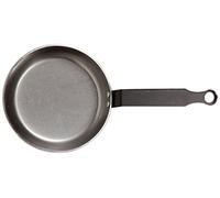 La Valenciana 18 cm sartén con Hierro Pulido Plano con asa, Black_Parent, Negro, 22 cm