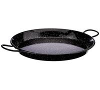 La Valenciana Paellera 36 cm Acero esmaltado para inducción 7 raciones con asas Negro