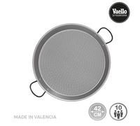 La valenciana paellera de acero pulido
