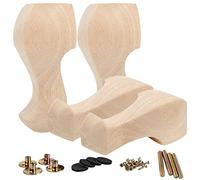 La Vane - Juego de 4 patas de madera para muebles de 20 cm, estilo europeo, talla de madera maciza, repuesto para decoración de sofá, armario, mesa, sofá biplaza