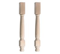 La Vane Patas de isla de cocina de madera maciza de 35 1/2 pulgadas de alto, 3 1/2 pulgadas de ancho y 3 1/2 pulgadas de profundidad, juego de 2 patas de repuesto masivas sin terminar para encimera de