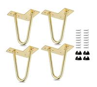 La Vane - Patas de Mesa de 20 cm, 4 Patas de Metal Modernas de Mediados de Siglo con Protectores de Suelo y Tornillos para Mesa de café y Soporte de TV