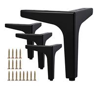 La Vane - Patas de metal para muebles, 4 unidades, triangulares, repuesto para mesa, armario, sofá, estantería
