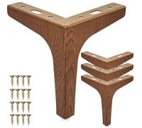 La Vane Patas de metal para muebles de 7 pulgadas, juego de 4 patas de esquina modernas triangulares de diamante para armario, sofá, aparador, sofá, cambiador de imagen