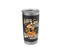 La vida es mejor con hongos Vaso térmico de acero inoxidable de doble pared