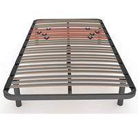 LA WEB DEL COLCHON Somier con Patas Multiláminas Regulador 100 x 190 x 5 cm - Base de Cama Adaptable con Reguladores de Firmeza, 5 Patas Incluidas
