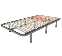 LA WEB DEL COLCHON Somier con Patas Multiláminas Regulador 100 x 200 x 5 cm - Base de Cama Adaptable con Reguladores de Firmeza, 7 Patas Incluidas