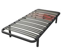 LA WEB DEL COLCHON Somier con Patas Multiláminas Regulador 67 x 190 x 5 cm - Base de Cama Adaptable con Reguladores de Firmeza, 4 Patas Incluidas