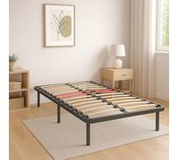 LA WEB DEL COLCHON Somier con Patas Multiláminas Regulador 90x 200 x 5 cm - Somier de Cama Adaptable con Reguladores de Firmeza, 6 Patas Incluidas