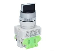 LA37 20X/3 Interruptor Rotativo 3 Posiciones 2NO Pulsador 660V 10A IP40 Carcasa ABS a prueba de polvo para montaje en panel