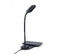 LAÂMPARA DE ESCRITORIO CON CARGADOR INALÃ?ÂMBRICO NEGRO