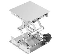 Labasics Mesa Elevadora de Tijera, Acero Inoxidable Plataforma Elevadora de Tijera Jack De Laboratorio, Gato de Tijeras para Uso en Laboratorio (100 x 100 mm, Plata)