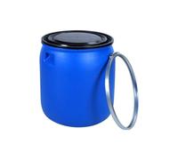 Labasuan Bidón de plástico de gran capacidad de 150 L, barril de plástico apto para uso alimentario con tapa hermética y anillo de cierre, recolector de agua de lluvia de boca ancha