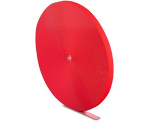 LABEL THE CABLE Rollo de Cinta Sujeta Cables Autoadherente Organizador de Cables - Banda Recoge Cables de Largo Personalizable - Calidad Terciopelo - LTC ROLL STRAP - 25 m x 16 mm - Rojo - PRO 1220