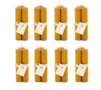 L'Abella Mel Vela Natural y Artesanal 100% de Cera, 8 Packs de 3 Velas | Vela Pura Textura Panal Bujía de Miel Sin Parafina de España
