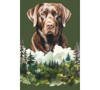 Labradors in the Mountains: College-Ruled Notebook with a Scenic Mountain Dog Cover #1: 6 x 9 Inch Lined Journal for Labrador Lovers, Hikers, Campers and Outdoor Enthusiasts