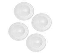 LABRIMP 4 Tapas Decorativas para Orificios Reservados en Pared, Tapa Plana de Plástico de Color Blanco, Accesorio para Cubre Pared y Embellecedor de Tubería en Baño y Fontanería Doméstica