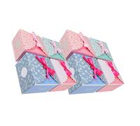 LABRIMP Caja de Obsequio de Papel Estampado de Flores Delicadas para Cupcakes y Galletas, Ligera y Portátil, Adecuado para Baby Shower y Manualidades, Pack de 8 Unidades Color