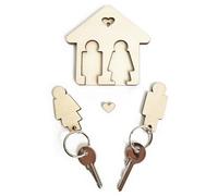 LAC EVERYTHING EVERYWHERE Llaveros para Parejas de Madera en Forma de Casita 10×10 - Regalo Aniversario Pareja - Llavero Casa Nueva Regalos Originales para Mujer y Hombre