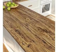 LaCheery Efecto Madera Papel Adhesivo para Muebles de Cocina 60cm x 400cm Vinilos para Muebles Vintage Vinilo Adhesivo Marron Oscuro Impermeable Rollo Papel Vinilico para Encimera Dormitorio