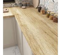 LaCheery Papel Adhesivo para Muebles Tonos Marrones Vinilo Adhesivo Madera Clara 60cm x 400cm Vinilo Muebles Roble Natural Rústico Papel Vinilico Cocina Lavable para Encimera Puerta Mesa DIY