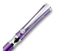 LACHIEVA LUX Elegante bolígrafo de metal ejecutivo de cristal con recambios fabricados en Alemania, instrumentos de escritura de lujo de alta gama para mujer, color morado