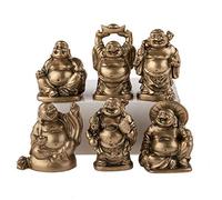Lachineuse - 6 Figuras de Buda Sonriente - Suerte, Prosperidad