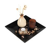 lachineuse-Bandeja Decorativa Zen para Velas-Decoración del hogar-24x20 cm