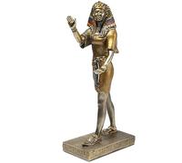lachineuse - Estatua faraón 31 cm - Dios Egipcio - Figura Decorativa egipcia Antigua - Figura de Objeto Egipcio - Busto Egipcio Dorado - Idea de Regalo Original - Decoración Interior
