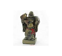 Lachineuse - Estatuilla Buda Rieur Pez & Abundancia - Figura Decorativa de Buda de 12,5 cm, Color Bronce, decoración Feng Shui - Objeto Decorativo Zen Chino para Interior - Idea de Regalo de China