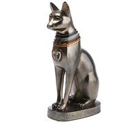 lachineuse - Estatuilla de Gato Egipcio Bastet 19 cm - Diosa egipcia - Estatua decoración egipcia - Figura de Objeto Egipcio - Busto Egipcio - Idea de Regalo Original - Dios Sculpture