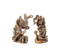 lachineuse - Figura Decorativa de Pareja de dragón y fénix - Estatuillas Feng Shui - Símbolo de Felicidad Familiar y matrimonial - para Oficina, hogar, decoración China asiática - 13 x 9 x 4,5 cm -