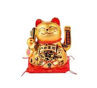 Lachineuse Grand Maneki Neko Dorado con Brazo Móvil - Estatua de Gato japonés - Estatuilla de 20 cm - Objeto Kawaii Deco Oro - Idea de Regalo Japón Asia - Suerte, Fortuna