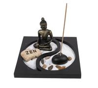 lachineuse - Jardín Zen japonés - Decoración Zen Interior Yin Yang - con Arena, Piedras y rastrillo - Deco Zen para Oficina - Objeto decoración asiática - Idea de Regalo japonés Asia