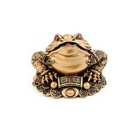 Lachineuse - Sapo de Fortune Feng Shui XXL - Sapo de 3 Patas Dorado, 15,5 x 18 x 5 cm, decoración asiática, Idea de Regalo Original de China Asia, Figura de Rana de Suerte de Oro