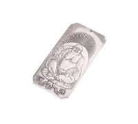 Lachineuse - Talismán Buda Rieur - Feng Shui Chance & Felicidad - Talismán de Plata tibetana 10 x 5,5 cm - Tradiciones budistas - Decoración Zen para casa de Oficina - Idea de Regalo China, Japón,