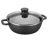 LACOR 25832 Cacerola Baja, Negro, 32 cm