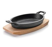 Lacor 25883 - Cacerola oval con base magma, Negro, 21.7 x 15 cm - Cocina