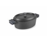 LACOR 25935 - Cacerola Oval Aluminio Fundido 31x25 cms - Negro - Cocina