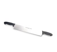 LACOR - 39101 - Cuchillo queso, Cuchillos para queso, Cuchillo profesional cortar queso, Cuchillo cortaquesos profesional, Hoja recta, Acero inoxidable, Empuñadura ergonómica, 40 cm