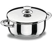 LACOR 40016 - Cacerola con Tapa Vitrocor, Acero Inoxidable, 18 cm